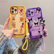 Case VIVO V70 5G Cute 3D Comic Cartoon Plush toys TPU Soft Silicone Women's bracelet holder Phone Ca