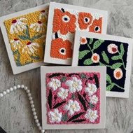 [SNNY] Embroidery Punch Needle Kit DIY Floral Embroidery Set with Punch Needle Yarns Punch Needle Em