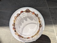 茶晶×紅銅鈦 鑽切設計款水晶