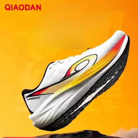 QIAODAN LH600 Running Shoes Man 2025 Cushion Breathable Lightweight Thick-soled Snti-slip Training S