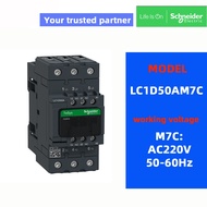 Original SchneIder Contactor LC1D50A M7C AC220V Q7C AC380V F7C AC110V 50A 50Hz/60Hz