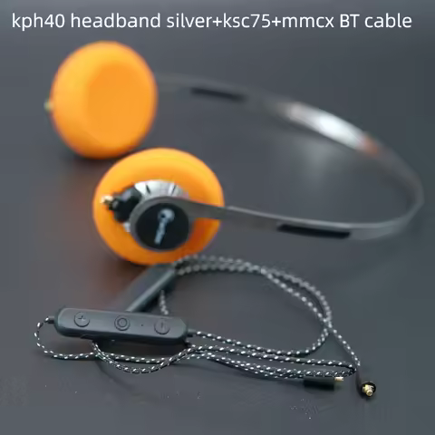 Farsoo KPH40 Headband on the ear Headset with KSC75 MMCX HiFi Speaker Unit for Deep Bass Sound Quali
