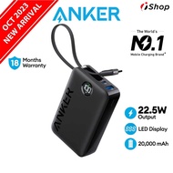 Anker Powerbank Fast Charging Powercore Power Bank Powerbank 20000mAh 22.5W Portable Charger With USB C Cable A1647