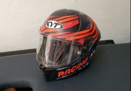 KYT （只用了四次）電單車頭盔 Racing Motorcycle Helmet - Black Orange Design