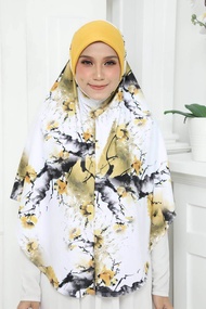 Tudung Sarung Printed Berdagu Saiz 3XL Soft Awning Scuba