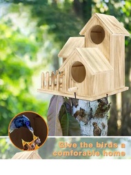 1只鸚鵡木屋鳥巢,創意木質鳥籠,適合全年使用的溫暖鳥屋