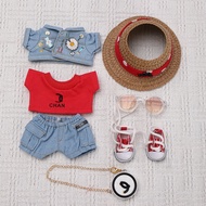 Labubu GD Concert Labubu Búp Bê Đồng Phục Jeans Bộ Đồ Chơi Búp Bê Phiên Bản 1 2 3 Bộ Quần Áo Búp Bê