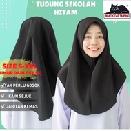 BLACK CAT TUDUNG HITAM SEKOLAH 2 LAPIS - KAIN LICIN/KOSHIBO❗️TUDUNG HITAM DUA LAPIS BLACK CAT❗️TUDUN