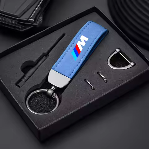 For BMW X1 X3 X4 X5 E46 E90 F20 E60 E39 F10 M1 M2 M3 M5 M6 E87 M Suede Key Chain Keyring Car Logo M 