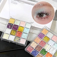 16/25 Colors Shimmer Glitter Sequins Eyeshadow Long-lasting Professional Glitter Makeup C8h7