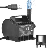 Submersible Water Pump Electric 600L/H Small Fountain with Max 7.2ft Lift, 6.5ft USB Cable and Sucti