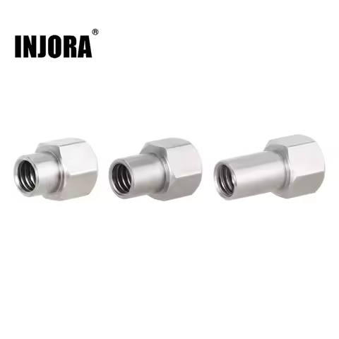 INJORA 3/4.5mm M2.5 Long Wheel Nuts For 1/18 RC Crawler TRX4M Upgrade Parts