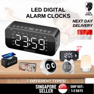 (SG) LED Digital Alarm Clock with Night Light, Emoji, Cute Ringtones, Sunrise, Bedside Desk Table Cl