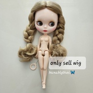 !!️ Blythe doll wig Medium Hair Light Brown Very Beautiful. RBL for