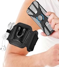 ZC GEL Running Phone Holder, Comfortable &amp; 360° Rotatable Phone Armband Fits All 4.5-7inch Smartphones, Great Arm Phone Holder for Running Jogging Walking Cycling Workout