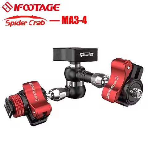 IFOOTAGE Magic Arm, Adjustable Spider Crab with Shoe Mount and 1/4'' & 3/8" Tripod Screw for DSLR Ca