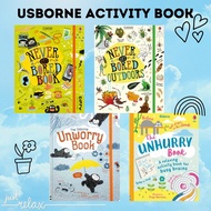 สมุดกิจกรรม Usborne activity book หนังสือกิจกรรมภาษาอังกฤษ unworry unbored book หนังสือความสุข แก้เบ