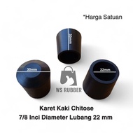 Chitose 7/ 8 inch Rubber Feet Model 22mm Hole DiameterPOLOS Round Iron Pipe Table Chair Shelf Cover