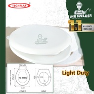 TECHPLAS LIGHT DUTY Toilet Seat Cover With Screw | Plastik Toilet Bowl Seat Cover Jamban Duduk Penutup Tandas Duduk 廁所板