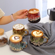 FISHIN COFFEE Retro Stoneware Espresso Coffee Cup Ceramic Frosted Texture Water Cup K117