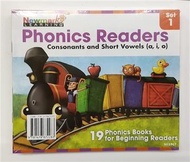 Newmark Phonics Readers Box 1: Consonants &amp; Short Vowels (a, i, o) 19 Books, 1 Activity Guide