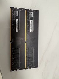 KLEVV DDR4-2666 8GB 記憶體，型號為 KD48GU880-26N190A。兩條記憶體，每條8GB。規格為 1.20V。韓國製造。