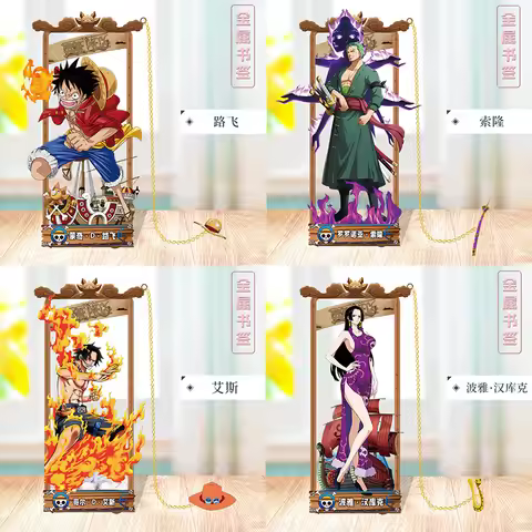 One Piece Character Bookmarks with Unique Cut-Out Designs - Perfect for Anime Fans and Bookworms