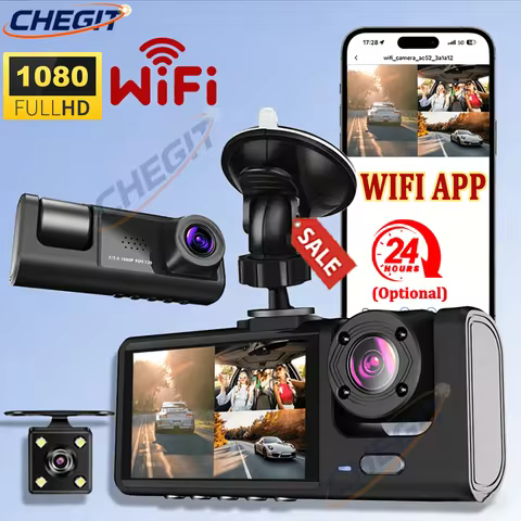 1080P WiFi Car Dvr 2/3 Camra DashCam for Cars Camera for Vehicle Recorder Video Front Optional Rear 