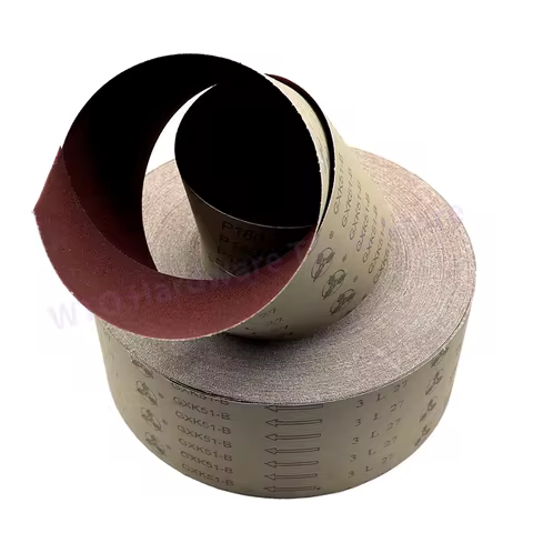 2m 4 Inch Sandpaper Roll Hook and Loop Aluminium Oxide Emery Cloth Roll 60-600 Grits for Wood Furnit