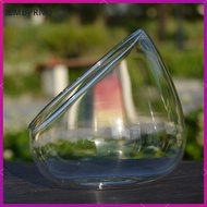 [izmbprnq] Clear Slant Cut Bowl Glass Vase, Plant Vase, Terrarium Bowl ,Mini Candy Bowl Jar