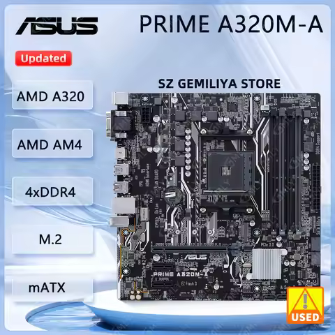 ASUS PRIME A320M-A A320M Motherboard AM4 support Ryzen 5 5600 Ryzen 7 5700 Ryzen 5 2600 Ryzen 7 3700