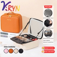ViRYN Multifunction Makeup Cosmetic Bag LED Mirror Portable Hand Held Large Professional Bag Beg Kos