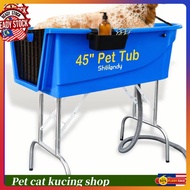 45" Pet Grooming Bathing tub Large Pet Dog Cat Bathtub Tab Pet Store Bath Tub Basin Kucing Basin Man
