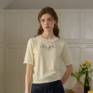 Zelda 圓領碎花刺繡上衣