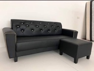 FREE 1 STOOL PVC 3 Seater Sofa 1 Stool