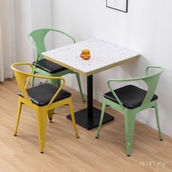 Round Table Commercial Creative Restaurant Dining Table Chair Rectangular Iron Art Influencer Dining