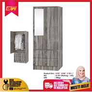 L2 X H6 Feet Swing Door Wardrobe / Wardrobe with Large hanging space / Almari Baju  / Almari Baju Kayu / Berlaci / Almar