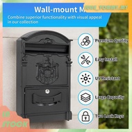 [99MY]Aluminum Front Villa Mailbox Outdoor Vintage for Home Garden Newspaper Box Stainless Plate Pos