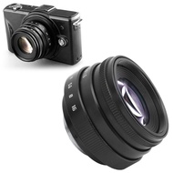 35mm F1.6 C Mount Manual Lens Fixed Focus Camera with Large Aperture MC Multilayer Coating and 12 Bl