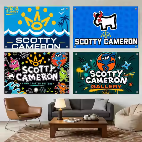 Brand S-Scotty Cameron Flags Home Yard & Garden Decor Banner - Indoor Outdoor Wall Hanging Flag