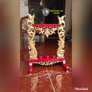 Jagrak blawong keris ukir naga furniture jati mebel jepara