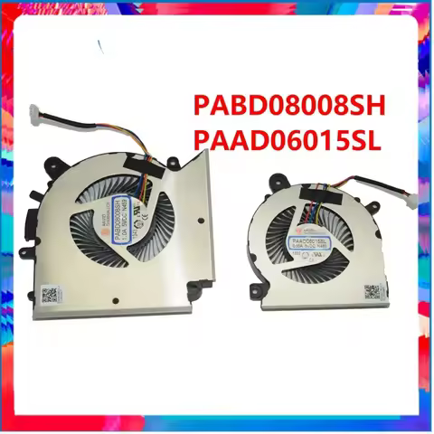 PABD08008SH PAAD06015SL N459 N460 New For MSI GF66 GL66 GS-1581 CPU GPU COLLO IN FAN DC5V 0.55A 1.0A