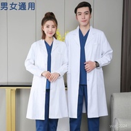 Breathable Long-Sleeved White Coat Female Doctor Uniform Student Lab Nurse UZXU