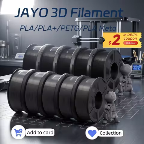 JAYO 3D Printer PLA/PLA Meta/PETG/PLA PLUS/PLA Matte Filament 1.75mm 9/10 Rolls 3D Printing Material