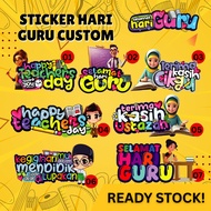 [New Design] Sticker Label Gift Hari Guru Custom | Selamat Hari Guru | Happy Teacher Day | Simili St