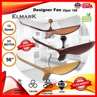 Elmark Viper 168 Ceiling fan 56inch DC Motor Designer Fan Wood Design