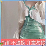 Swimming Suit Woman Sexy 2 Piece 2024 Bodycon Padding Push Up Plain Sleeveless Backless Beachwear Dr