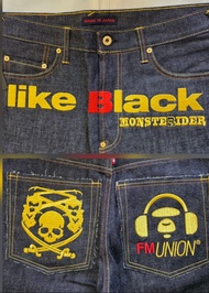 Made in Japan 赤猿RMC Martin Ksohoh Lot 1001前後幅金色線刺繡牛仔褲 Size 34
