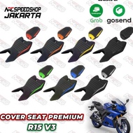 Luimoto Replica Leather Seat Cover for Yamaha R15 V3 Red Set PNP Original