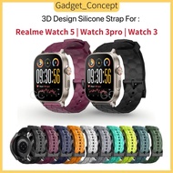 For Realme Watch 5 Realme Watch 3 , Watch 3pro 3D Design Silicone Strap